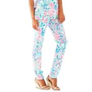 LILLY PULITZER Alina Pant in Serene Blue Gypsea Sz 6 NWOT